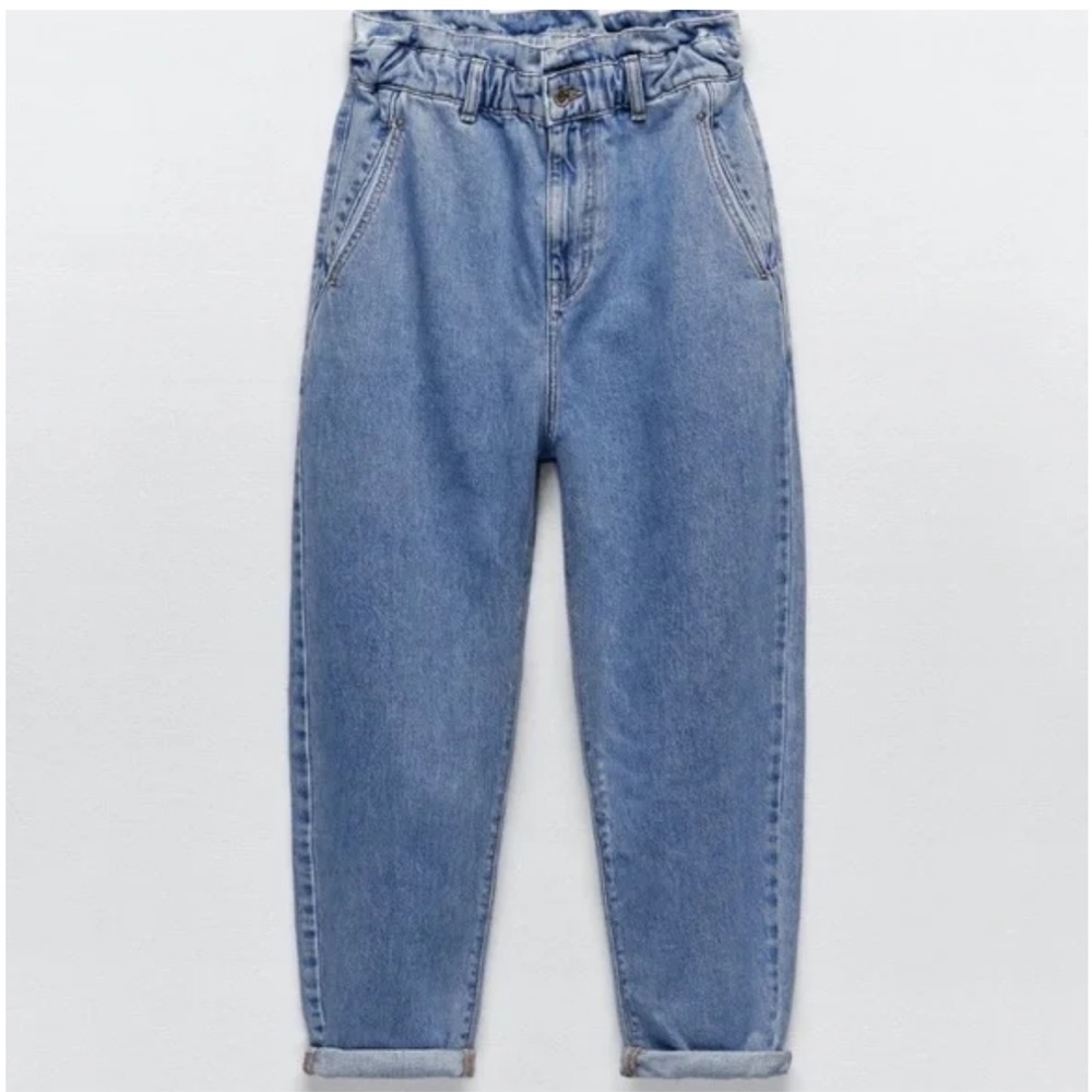 Zara Blue Boyfriend Jeans Relaxed Fit - Picture 5 of 10